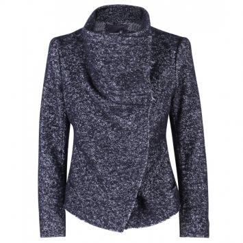 Pre Owned Isabel Marant Grey Tweed Wool Wrap Jacket S