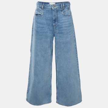 Pre Owned Isabel Marant Blue Denim Lemony Wide Leg Jeans L/Waist 31"