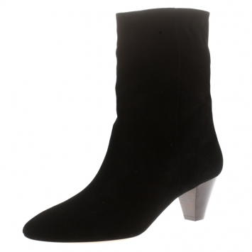 Pre Owned Isabel Marant Black Suede Ankle Boots Size 41