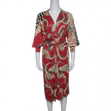 Pre Owned Issa Multicolor Tie-front Maxi Dress