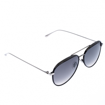 Pre Owned Jimmy Choo Black/Silver Gradient Reto Aviator Sunglasses