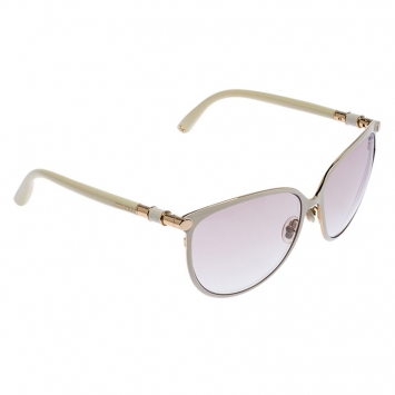 Pre Owned Jimmy Choo Off White Juliet Oversize Sunglasses 