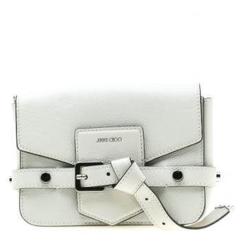 Pre Owned Jimmy Choo White Leather Lexie S Crossbody Bag