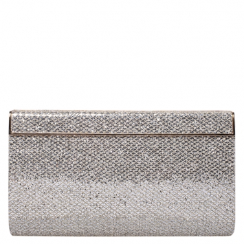 مملوكة مسبقًا Jimmy Choo Gold/Silver Glitter Cayla Clutch