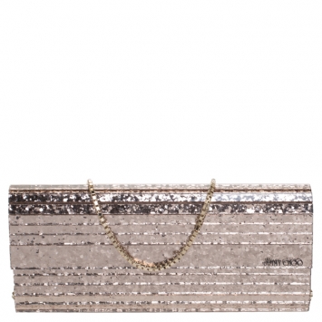 Pre Owned Jimmy Choo Ballet Pink Glitter Acrylic Sweetie Clutch