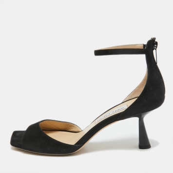 Pre Owned Jimmy Choo Black Suede Reon Sandals Size 41