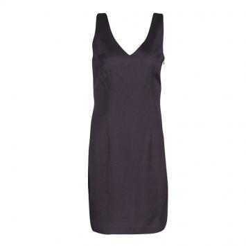 Pre Owned John Galliano Vintage Purple Linen Sleeveless Dress M