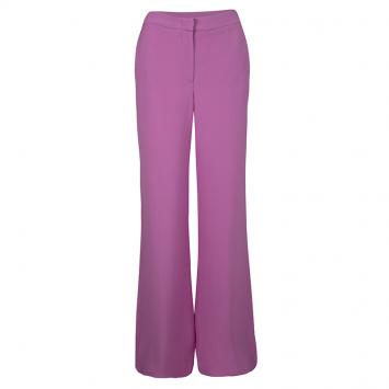 Pre Owned Joseph Purple Double Silk Wide Leg Felini Trousers L