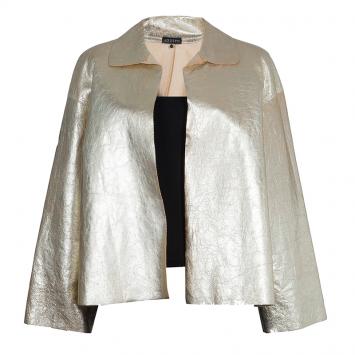 Pre Owned Joseph Gold Metallic Lambskin Jacket L