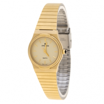 Pre Owned Junghans Yellow Gold Plated Steel EWJ-1004L Women's Wristwatch 22 mm