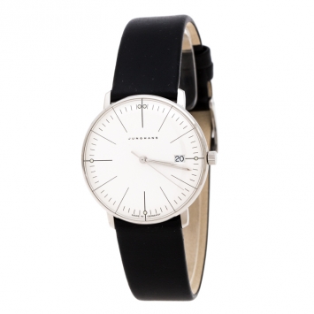 Pre Owned Junghans Silver Stainless Steel Max Bill 047/4251.00 Women's Wristwatch 32.70 mm