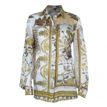Pre Owned Just Cavalli Scarf Print Button Down Shirt S
