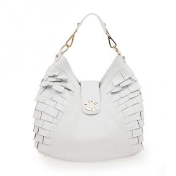 Pre Owned Just Cavalli White Calipso Large Shoulder Hobo