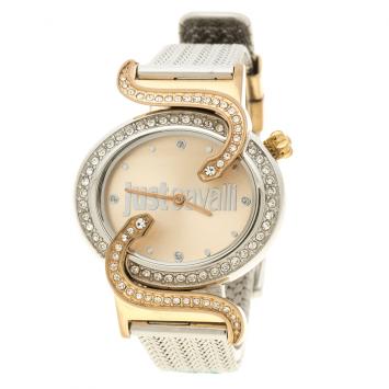 Pre Owned Just Cavalli Sin JC 2H Two Tone Stainless Steel 80824 Women's wristwatch 35 mm