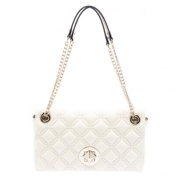 Pre Owned Kate Spade Cream Quilted Leather Astor Court Cynthia Shoulder Bag