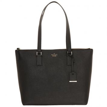 Pre Owned Kate Spade Black Leather Cameron Street Lucie Tote