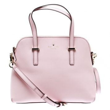 Pre Owned Kate Spade Pink Leather Cedar Street Maise Top Handle Bag