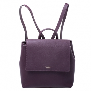 Pre Owned Kate Spade Burgundy Leather Hayes Street Backpack