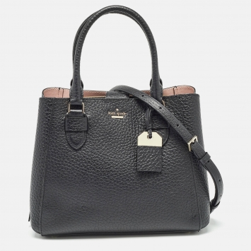 Pre Owned Kate Spade Black Leather Carter Street Aliana Satchel