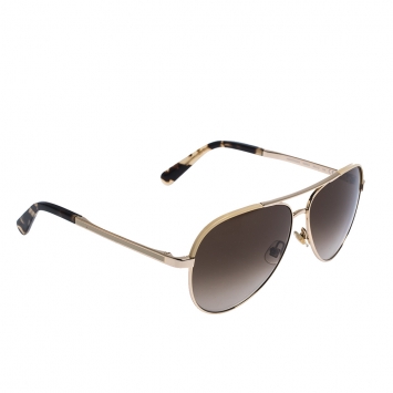 Pre Owned Kate Spade Gold/Brown Gradient Amarissa Aviator Sunglasses 