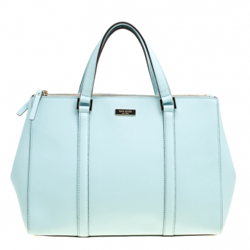 Pre Owned Kate Spade Mint Green Leather Newberry Lane Loden Top Handle Bag
