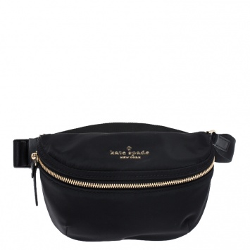 Pre Owned Kate Spade Black Satin Belt Bag
