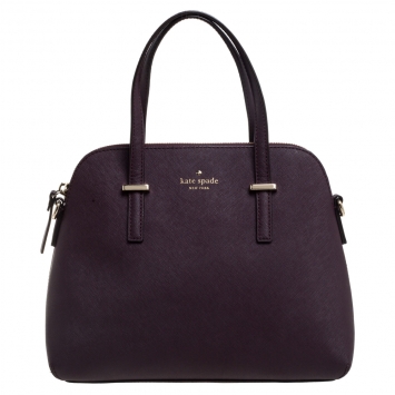 Pre Owned Kate Spade Burgundy Leather Dome Satchel 