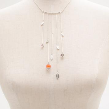 Pre Owned KENZO Silver Bib Necklace
