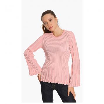 Pre Owned Kenzo Pink Bell Sleeves Sweater M