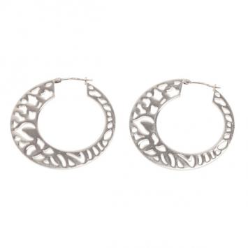 Pre Owned Kenzo Silver Hoop Earrings