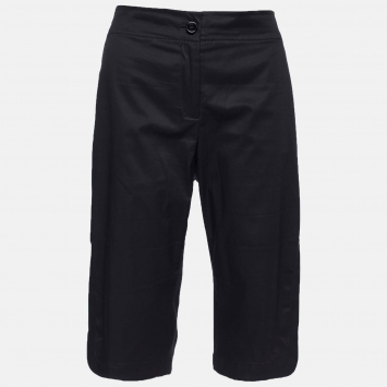Pre Owned Kenzo Black Cotton Stretch Culottes XL