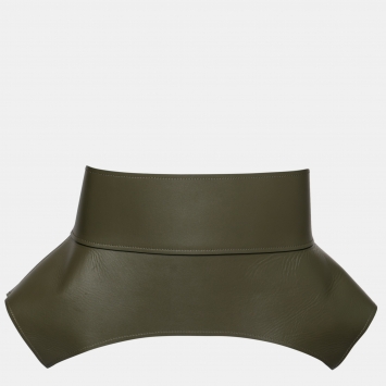 Pre Owned Loewe Pickle Green Leather Obi Waist Belt L