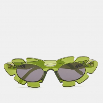 Pre Owned Loewe x Paula's Green/ Grey LW40088U Geometric Sunglasses