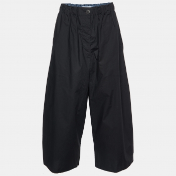 Pre Owned Loewe X Paula's Ibiza Black Cotton Cropped Trousers M