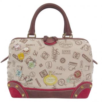 Pre Owned Loewe Multicolor Canvas/Suede 160th Anniversary Satchel Bag