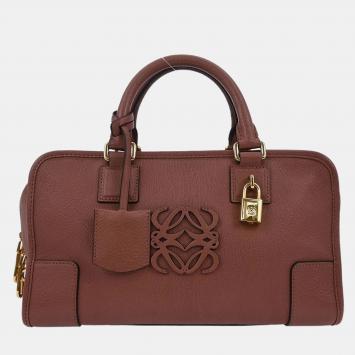 Pre Owned Loewe Brown Leather Amazona 28 Handbag