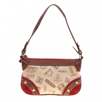 Pre Owned Loewe Multicolor Canvas and Suede Leather 160th Anniversary Shoulder Bag
