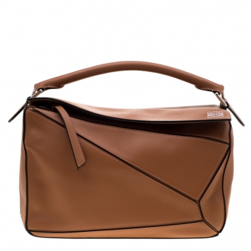 Pre Owned Loewe Tan Leather Medium Puzzle Shoulder Bag