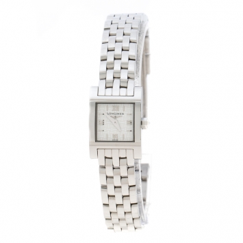 Pre Owned Longines White Stainless Steel Dolce Vita L5.161.4 Women's Wristwatch 16 mm