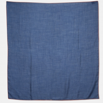Pre Owned Loro Piana Navy Blue Cashmere & Silk Scarf