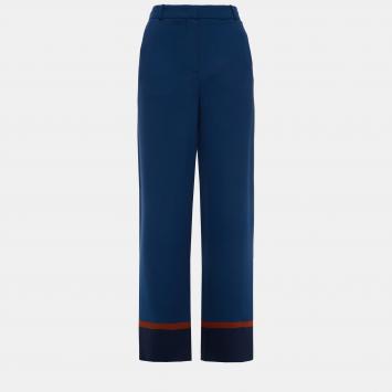 Pre Owned Loro Piana Silk Wide Leg Pants IT 44