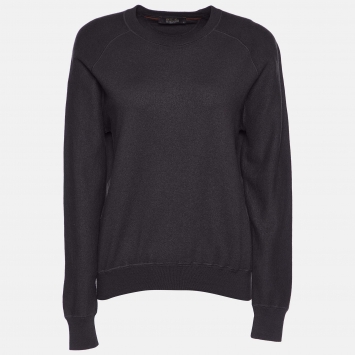 Pre Owned Loro Piana Dark Grey Wool The Gift of Kings Sweater L