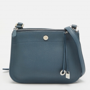 Pre Owned Loro Piana Blue Leather Milky Way Odessa Crossbody Bag