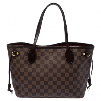 Pre Owned Louis Vuitton Damier Ebene Canvas Neverfull PM Bag