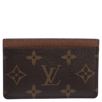 Pre Owned Louis Vuitton Armagnac Monogram Canvas Card Holder