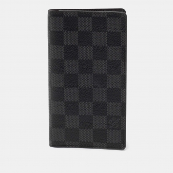 Pre Owned Louis Vuitton Damier Graphite Canvas Checkbook Wallet