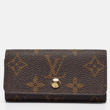 Pre Owned Louis Vuitton Monogram Canvas 4 Key Holder