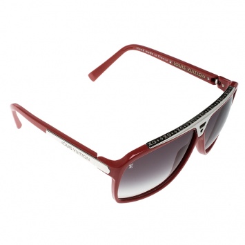 Pre Owned Louis Vuitton Red/Black Gradient Z0286W Evidence Sunglasses