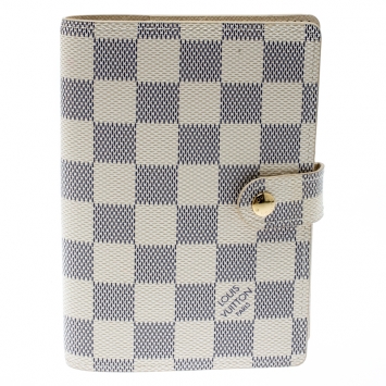 Pre Owned Louis Vuitton Damier Azur Canvas Agenda Cover