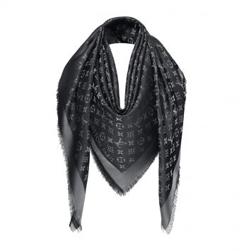 Pre Owned Louis Vuitton Black Monogram Shine Shawl